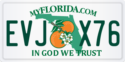 FL license plate EVJX76
