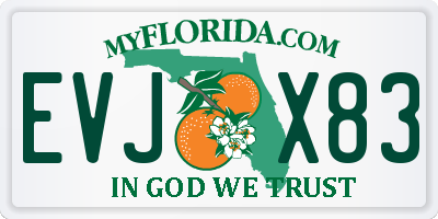 FL license plate EVJX83