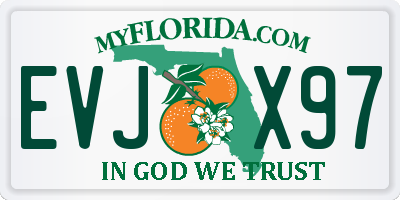 FL license plate EVJX97