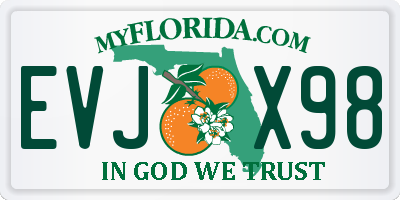 FL license plate EVJX98