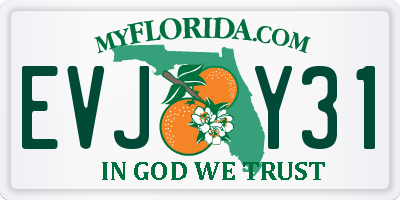 FL license plate EVJY31