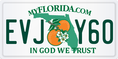 FL license plate EVJY60