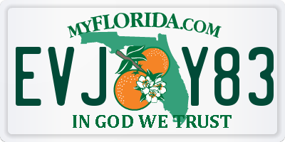 FL license plate EVJY83