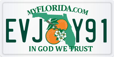 FL license plate EVJY91