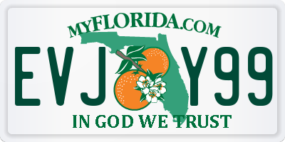 FL license plate EVJY99