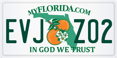 FL license plate EVJZ02