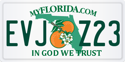 FL license plate EVJZ23