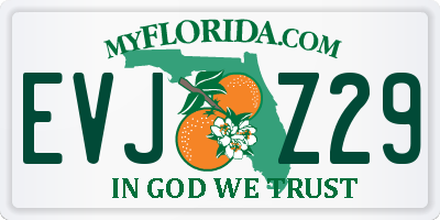FL license plate EVJZ29