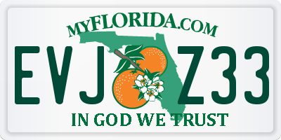 FL license plate EVJZ33