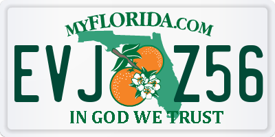 FL license plate EVJZ56