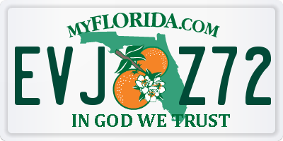 FL license plate EVJZ72