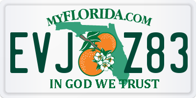 FL license plate EVJZ83