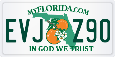 FL license plate EVJZ90