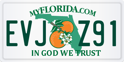 FL license plate EVJZ91