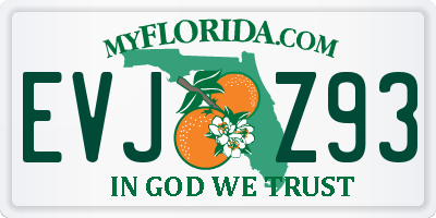 FL license plate EVJZ93