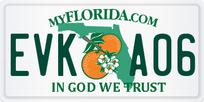 FL license plate EVKA06