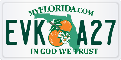 FL license plate EVKA27