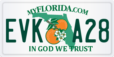 FL license plate EVKA28