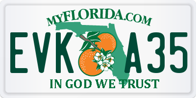 FL license plate EVKA35