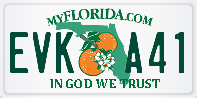 FL license plate EVKA41