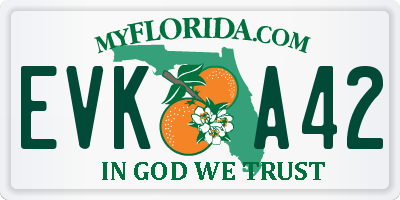 FL license plate EVKA42