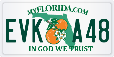 FL license plate EVKA48