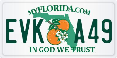 FL license plate EVKA49