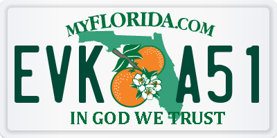 FL license plate EVKA51