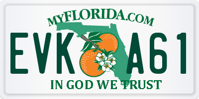 FL license plate EVKA61