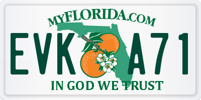FL license plate EVKA71