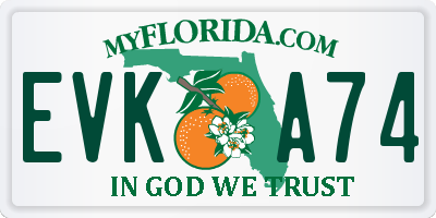 FL license plate EVKA74