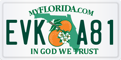 FL license plate EVKA81