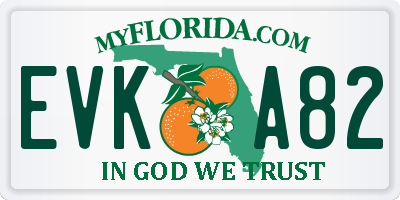 FL license plate EVKA82