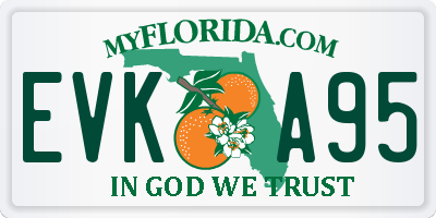 FL license plate EVKA95