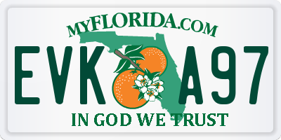 FL license plate EVKA97