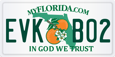 FL license plate EVKB02