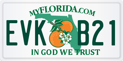 FL license plate EVKB21
