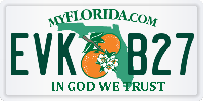 FL license plate EVKB27