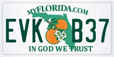 FL license plate EVKB37