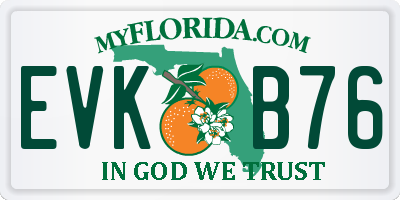 FL license plate EVKB76