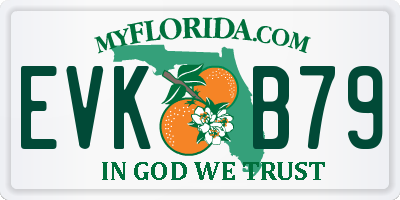 FL license plate EVKB79