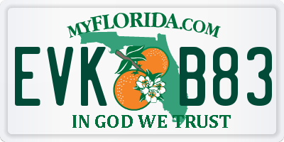 FL license plate EVKB83