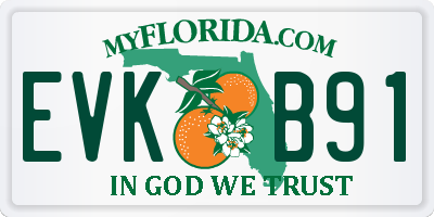 FL license plate EVKB91