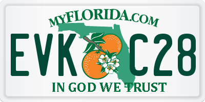 FL license plate EVKC28