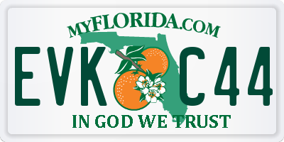 FL license plate EVKC44