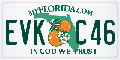 FL license plate EVKC46