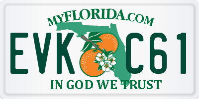 FL license plate EVKC61