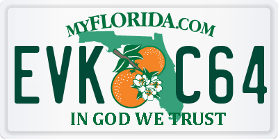 FL license plate EVKC64