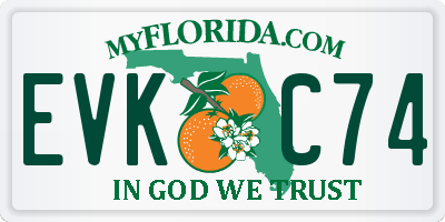 FL license plate EVKC74