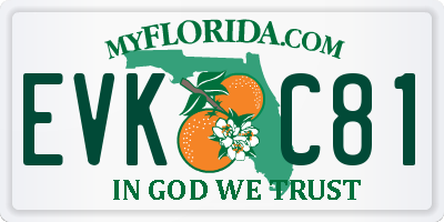 FL license plate EVKC81